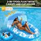 3-in-1 Pool Float for Adults with Canopy & Cup Holder, Extra Large Inflatable Pool Lounger Floats, Heavy Duty Adult Rafts Floaties for Swimming Pool, Lake, Beach, Water Pool Party